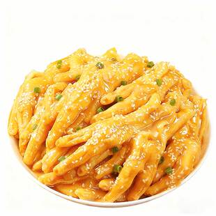 满山馋香菜麻酱无骨鸡爪400g盒装去脱骨凤爪网红追剧休闲解馋零食