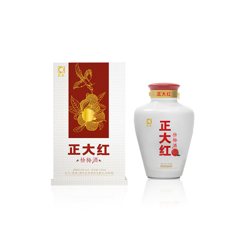 正大红杨梅酒750ML含新鲜杨梅果粒28°精品装独饮浙江慈溪赠礼