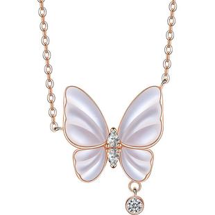 从爱之名梦蝶项链女925纯银蝴蝶锁骨链轻奢小众设计高级感配饰品