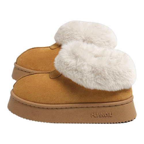 环球雪地靴子2025年新款加绒加厚女冬季棉靴保暖低帮厚底棉鞋子