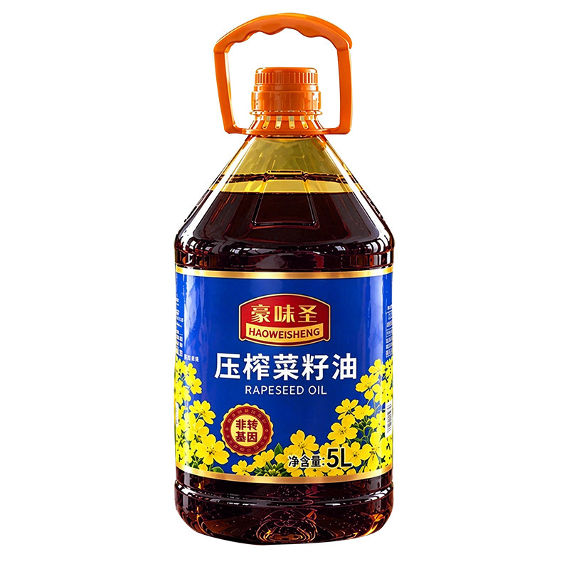豪味圣5L非转基因物理压榨菜籽油