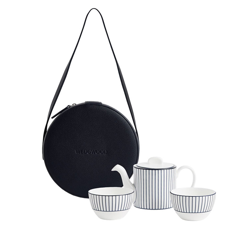 WEDGWOOD蓝调几何旅行茶具套装
