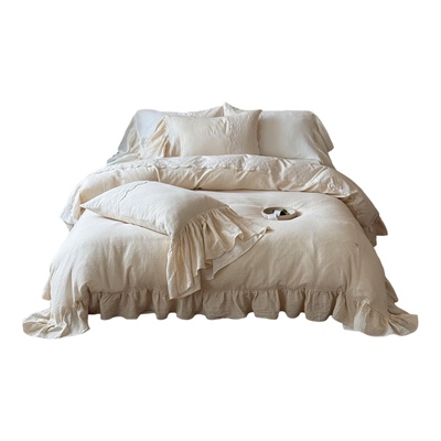 法式复古色织双层纱四件套