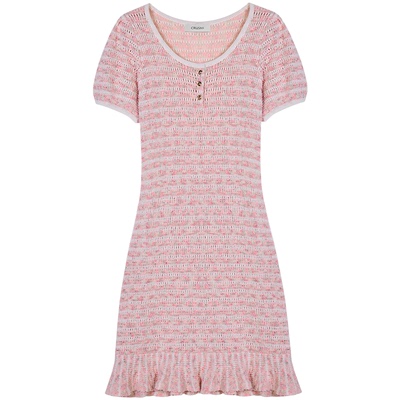 CRUSH夏季新款多彩短袖连衣裙