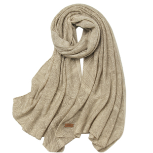 SUCHU素雏 意大利老钱风复古佩里斯纹纯山羊绒针织围巾披肩空调薄