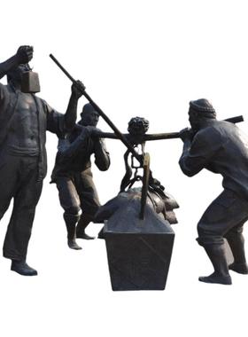 玻璃钢情景文化摆件人物雕塑