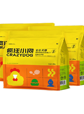 疯狂小狗肉松通用狗粮4.5kg