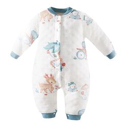 贝肽斯夹棉连体衣婴儿秋冬季