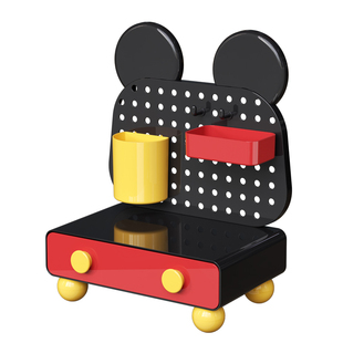 卡通桌面洞洞板收纳盒抽屉式办公书桌文具杂物整理神器玄关置物架