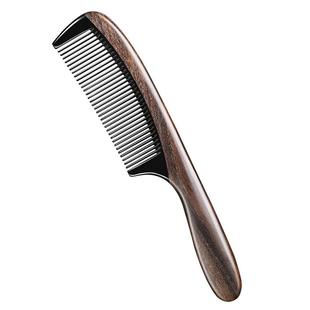 牛角梳天然檀木梳子女士专用防家用静电黑檀木梳养发按摩头皮经络