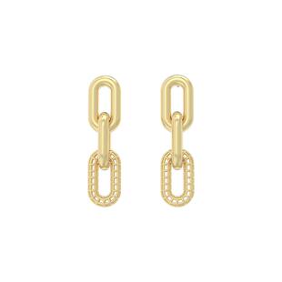 Mistova原创设计师品牌气场链环数据镶石耳钉