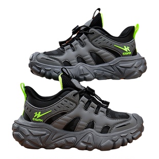 篮球鞋童鞋儿童男孩软底双星新款运动鞋男童防水休闲秋冬纽扣皮面