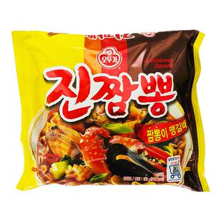 韩国进口不到翁真海鲜面130g辣味跑男同款拉面方便面煮面泡面速食