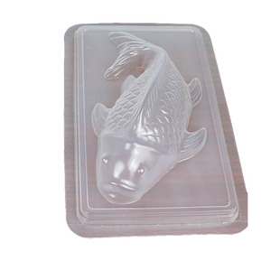 鱼模具年糕锦鲤模塑料PP吸塑鲜鸭血奶酪鱼蒸馒头皮冻八宝饭鲤鱼形