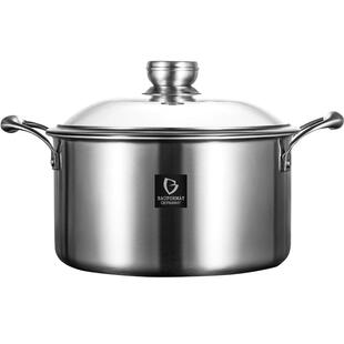 德国博夫曼316不锈钢锅汤锅炖锅304加厚家用燃气电磁炉不粘煮锅