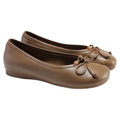 fed浅口单鞋春季新款女鞋轻便平底鞋真皮日常通勤鞋女S1118-YA025