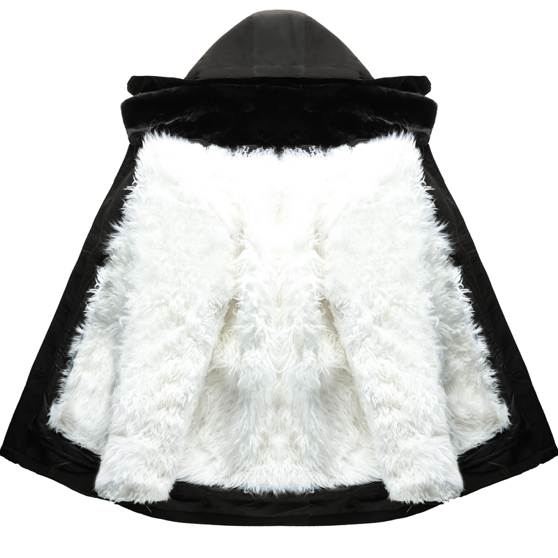 东北中老年皮毛一体羊毛棉袄全长毛外套爸爸装加厚棉服羊皮棉衣男