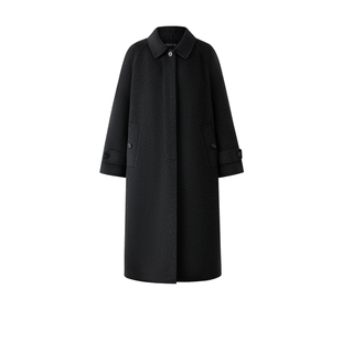 【绵羊毛+山羊绒】PRICH时尚气质慵懒毛呢大衣冬新款长外套女