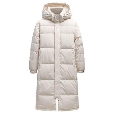 鸭鸭羽绒服女长款过膝外套