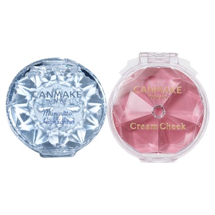 【套装】canmake/井田梦幻胭脂膏+水润高光膏 高光粉腮红膏粉两用