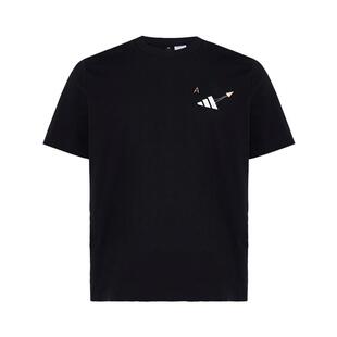 中高考加油纯棉休闲宽松短袖T恤上衣男女夏adidas阿迪达斯轻运动