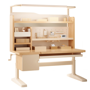 【进口实木单桌】童博士儿童学习书桌家用升降小学生写字作业专用