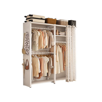 洞洞板衣柜卧室家用简易组装金属衣橱出租房用小户型2025新款爆款
