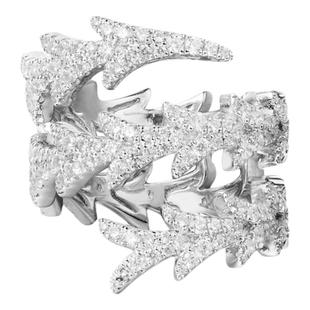 APM Monaco 纯银镶晶钻多层回旋龙尾戒指小众设计女简约对戒