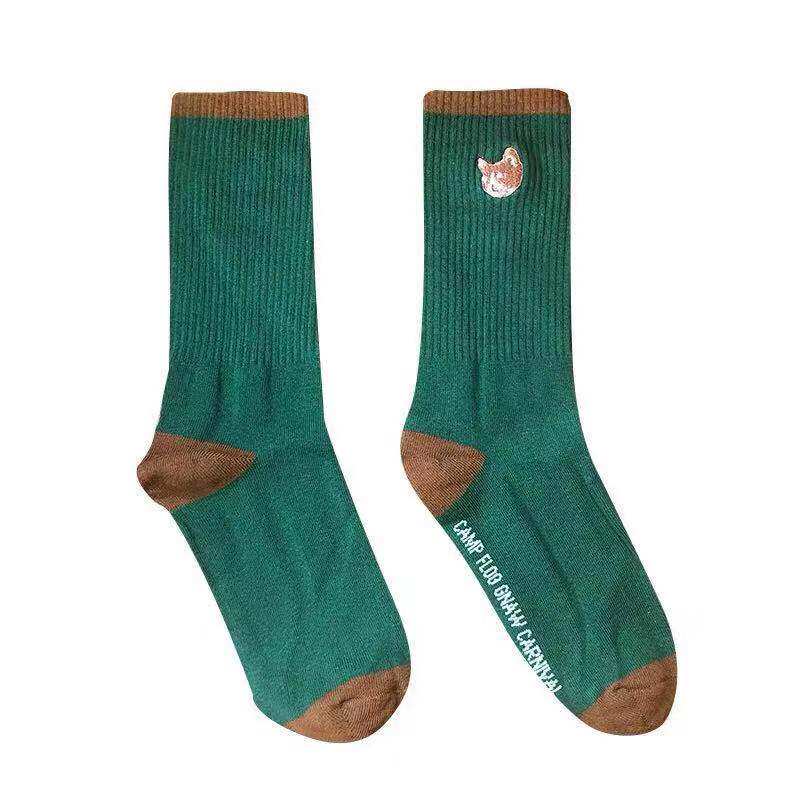 一双包邮 潮袜 Golf wang CFG音乐节限定刺绣袜 男女短棉袜纯色薄