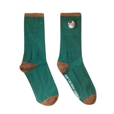 包邮音乐节限定刺绣男女纯色潮袜