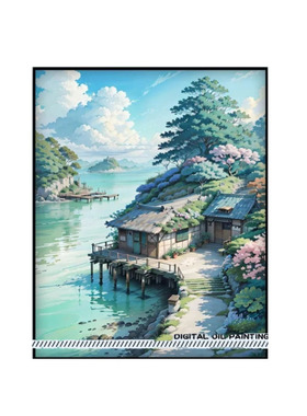 填色数字油画手工填色轻奢油彩画