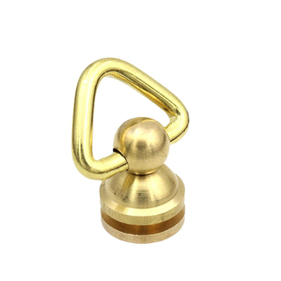 纯铜旋转和尚头实心黄铜带圈奶嘴钉皮具挂件搭扣diy手工皮革五金