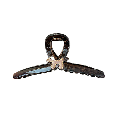 爱缝线小狗抓夹高级感大号鲨鱼夹