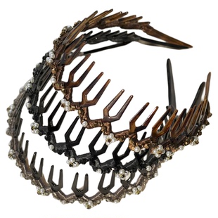 珍珠齿梳发箍女高颅顶带齿头箍2026新款高级感时尚日常外戴发饰