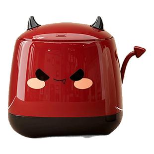 桌面垃圾桶高颜值带盖迷你可爱轻奢高档儿童按压家用2025新款小号