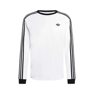adidas阿迪达斯三叶草2026春男美式复古风棉质运动长袖T恤 KE3545