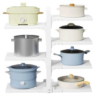 厨房置物架锅具收纳架台面墙角锅架子转角架下水槽橱柜分层放锅架