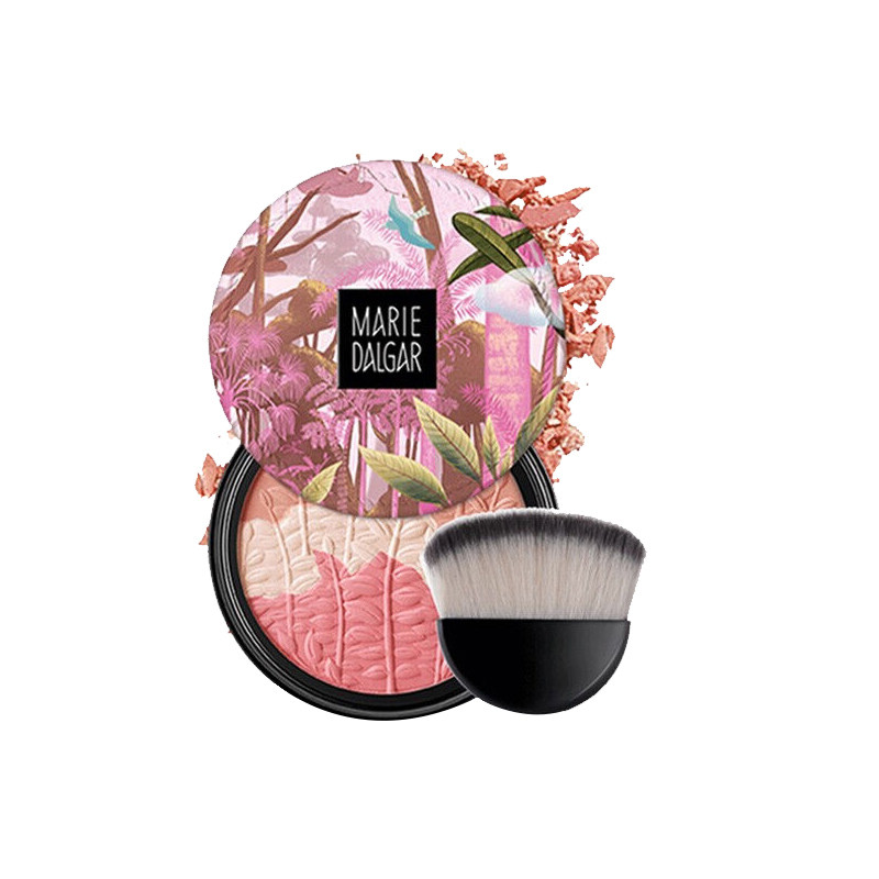 元气风动三色腮红橘粉高光修容