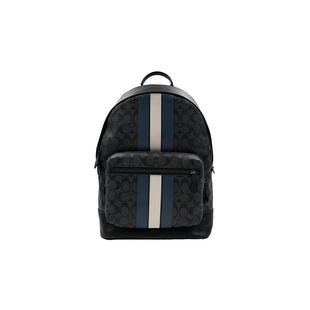 【自营】COACH/蔻驰大号男士PVC配皮老花双肩背包旅游出行双肩包