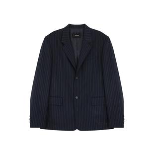 WE11DONE25秋冬女士细条纹西装外套通勤风职场穿搭随性正装