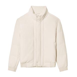 【白鸭绒】ZIOZIA立领条绒纹理短款羽绒服男冬季商务宽松外套