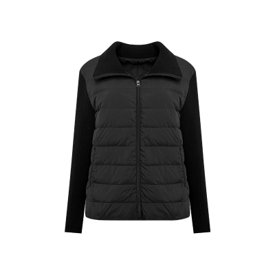 NAZ那子大码冬季90白鸭绒拼接立领轻盈显瘦胖mm轻薄羽绒服外套女