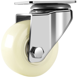 304不锈钢万向轮耐磨尼龙轮1.5寸2寸3寸4寸5寸转向轮轮子承重滚轮