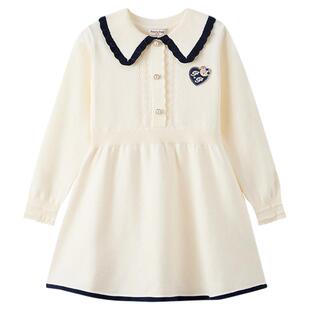 【抗静电】PawinPaw卡通小熊童装26年春夏季新款女童毛织连衣裙