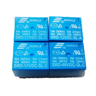 松乐继电器SRD-05V06V09V12V18V24V48VDC-SL-C T73 JQC-3FF