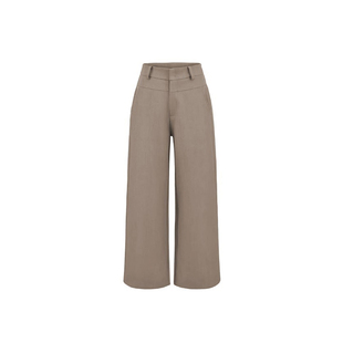 老钱风西装阔腿裤子女款卡其色春季休闲裤大码胖mm今年流行梧桐裤