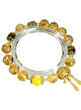 招财转运天然黄水晶手链