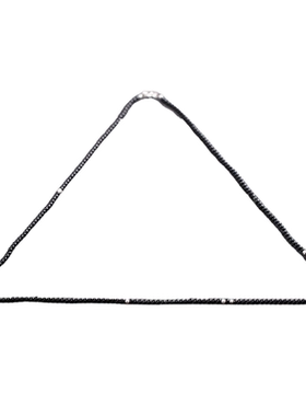 黑玛瑙925银项链男女长链包邮