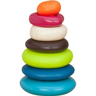 btoys比乐叠叠乐玩具婴儿宝宝套圈叠叠圈彩虹塔软积木益智早教6月