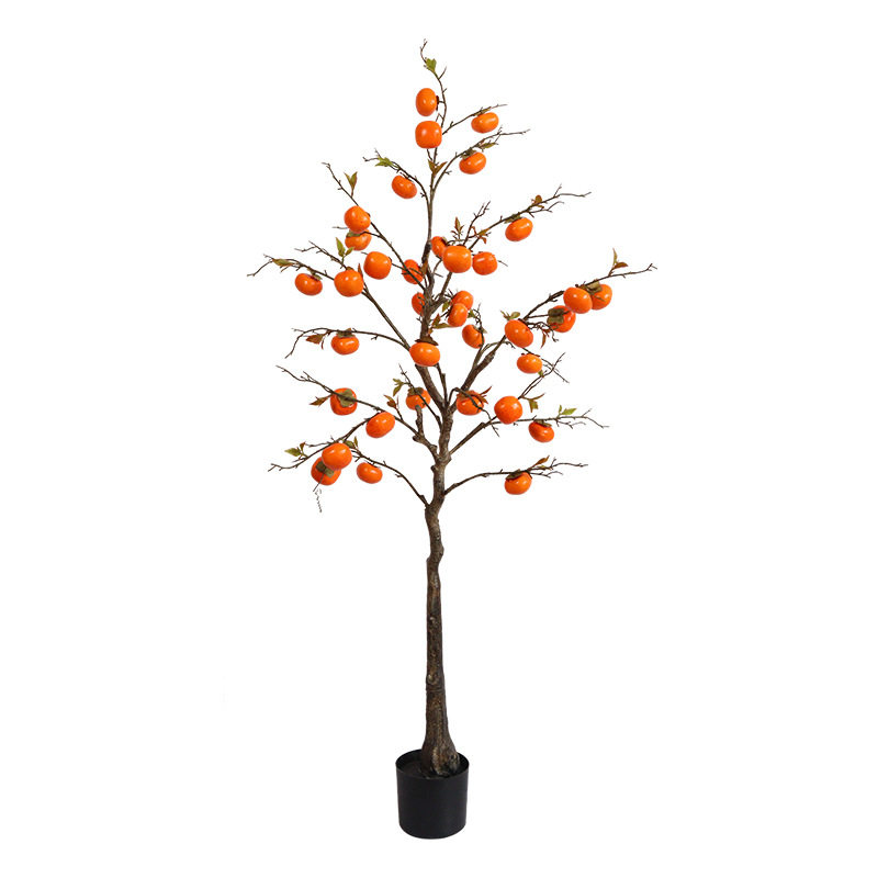 仿真植物柿子树室内落地景观花艺